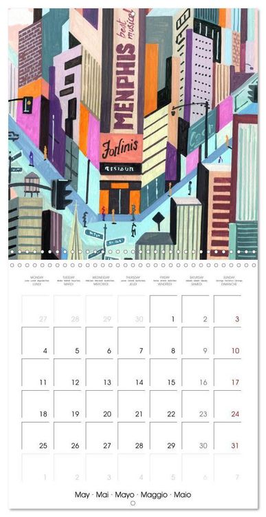 Produktbild: NEW YORK, d'hier &agrave; aujourd'hui (Calendrier mural carr&eacute; 2026 30x30 cm) Calendrier double avec une page pour vos prises de notes