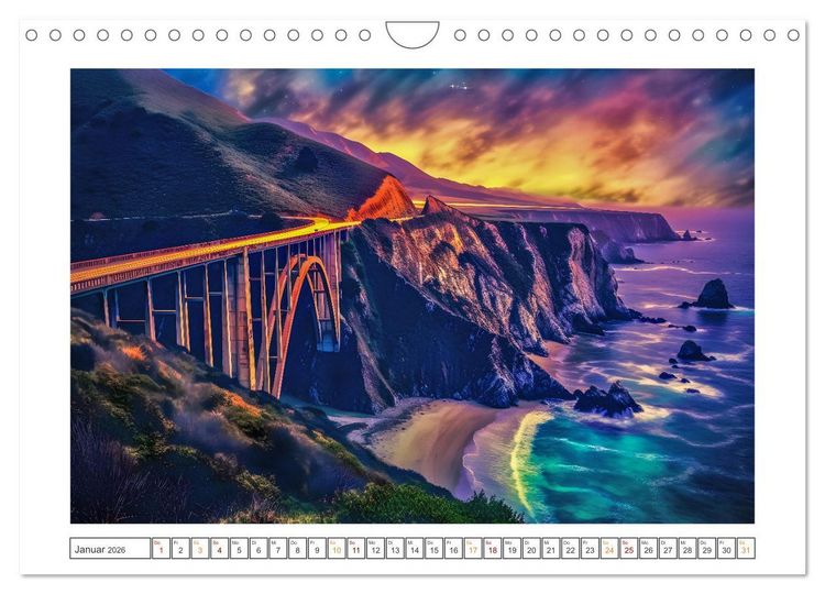 Produktbild: Ber&uuml;hmte Br&uuml;ckenwunder (Wandkalender 2026 DIN A4 quer), CALVENDO Monatskalender