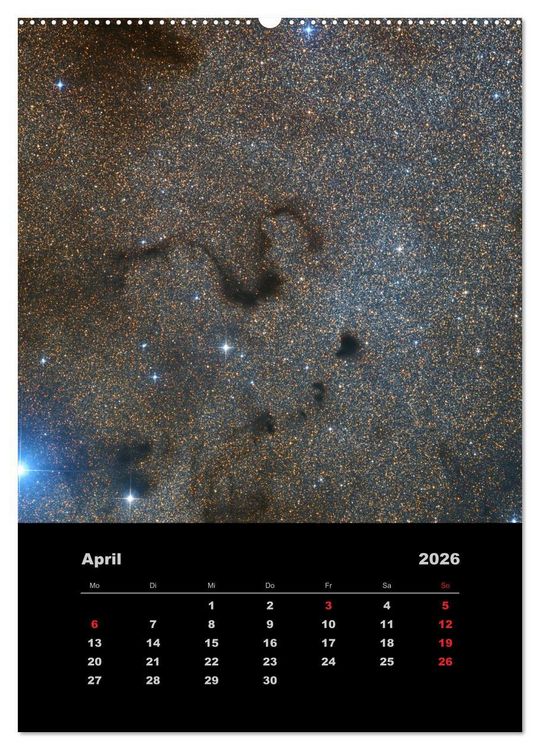 Produktbild: Astronomie 2026 (Wandkalender 2026 DIN A2 hoch), CALVENDO Monatskalender