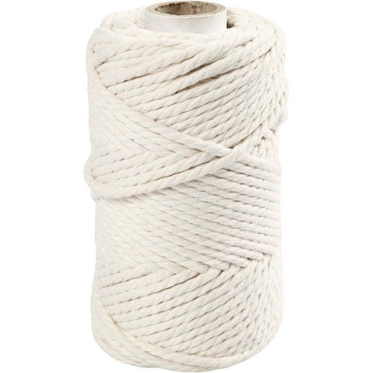 Produktbild: Creativ Company Macram&eacute;-Kordel Macram&eacute;-Kordel, Naturwei&szlig;, L 198 m, D 2 mm, 330 g/ 1 Rolle Makramee
