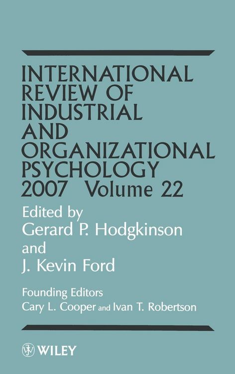 Produktbild: Intl Review of Ind and Org Psy 07 V22