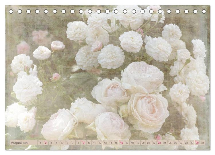 Produktbild: Rosenduft Shabby Chic Style (Tischkalender 2026 DIN A5 quer), CALVENDO Monatskalender
