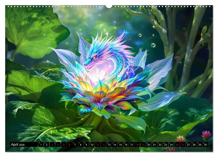 Produktbild: Mythos trifft Botanik &ndash; Die geheimnisvollen Drachenpflanzen (hochwertiger Premium Wandkalender 2026 DIN A2 quer), Kunstdruck in Hochglanz