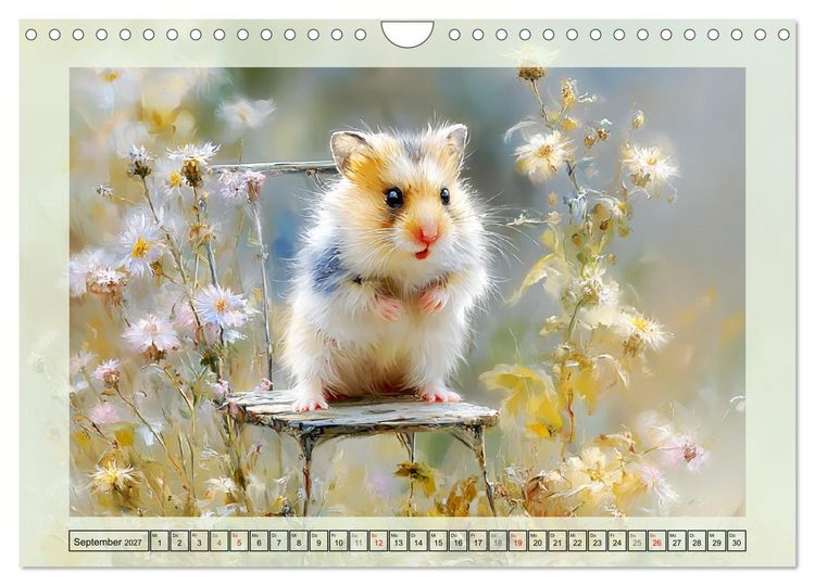 Produktbild: Hamster. Niedliche Nager im Garten (Wandkalender 2027 DIN A4 quer), CALVENDO Monatskalender