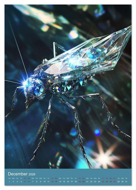 Produktbild: Sparkeling Creepy Crawlies (Desk Calendar 2026 DIN A5 portrait), CALVENDO 12 Month DeskCalendar