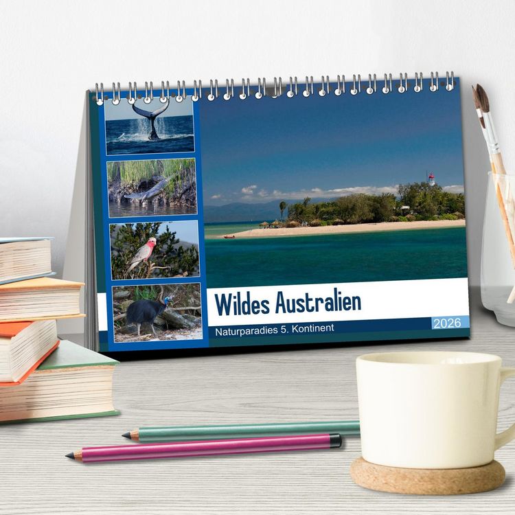 Produktbild: Wildes Australien - Naturparadies 5. Kontinent (Tischkalender 2026 DIN A5 quer), CALVENDO Monatskalender