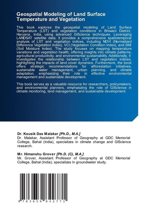 Produktbild: Geospatial Modeling of Land Surface Temperature and Vegetation