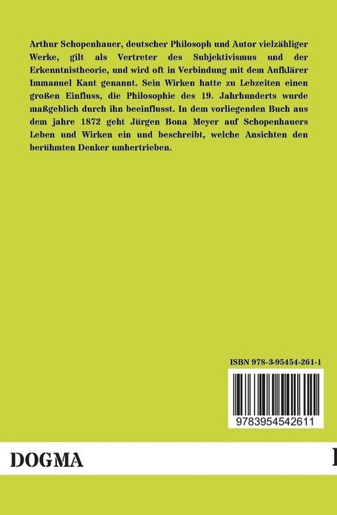 Produktbild: Arthur Schopenhauer als Mensch und Denker