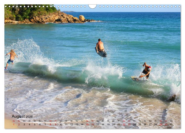 Produktbild: Surfen - die perfekte Welle (Wandkalender 2026 DIN A3 quer), CALVENDO Monatskalender