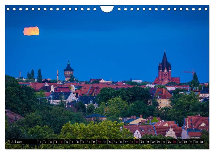 Produktbild: Halle-Luna - Monds&uuml;chtig in Halle-Saale (Wandkalender 2026 DIN A4 quer), CALVENDO Monatskalender