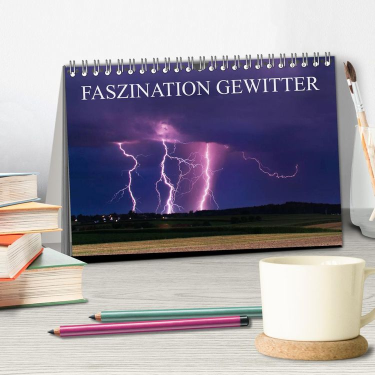 Produktbild: Faszination Gewitter (Tischkalender 2026 DIN A5 quer), CALVENDO Monatskalender