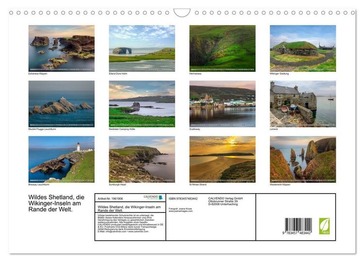 Produktbild: Wildes Shetland, die Wikinger-Inseln am Rande der Welt. (Wandkalender 2026 DIN A3 quer), CALVENDO Monatskalender