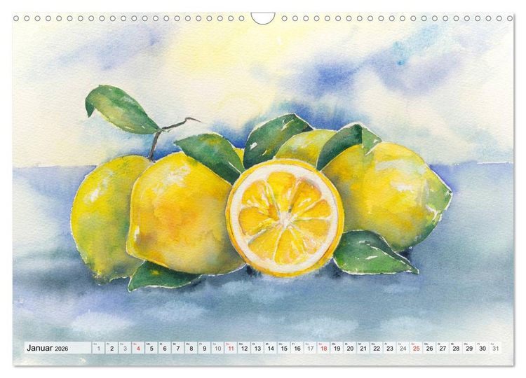 Produktbild: Obst Aquarelle (Wandkalender 2026 DIN A3 quer), CALVENDO Monatskalender