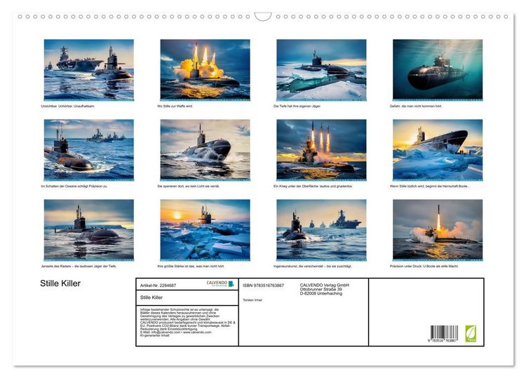 Produktbild: Stille Killer (Wandkalender 2027 DIN A2 quer), CALVENDO Monatskalender