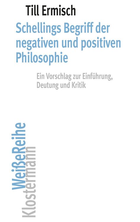 Produktbild: Schellings Begriff der negativen und positiven Philosophie