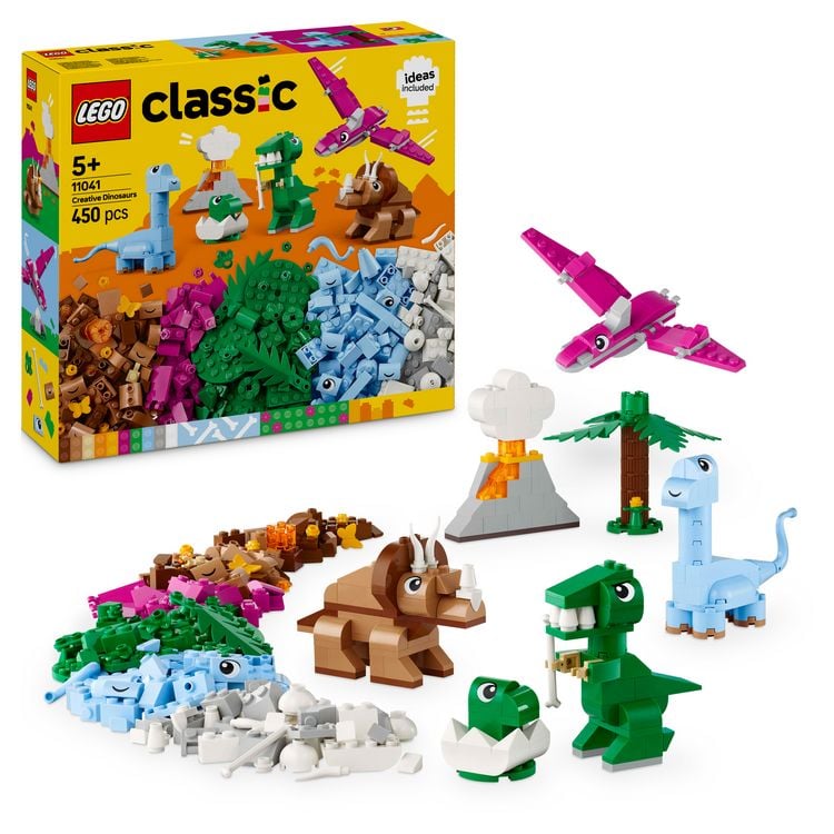 Produktbild: LEGO Classic Kreative Dinosaurier, Bauset mit Tierfiguren 11041