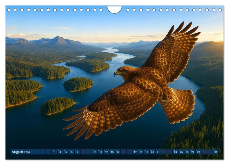 Produktbild: &Uuml;ber dem Vogelflug (Wandkalender 2026 DIN A4 quer), CALVENDO Monatskalender