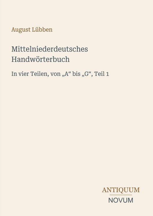 Produktbild: Mittelniederdeutsches Handw&ouml;rterbuch