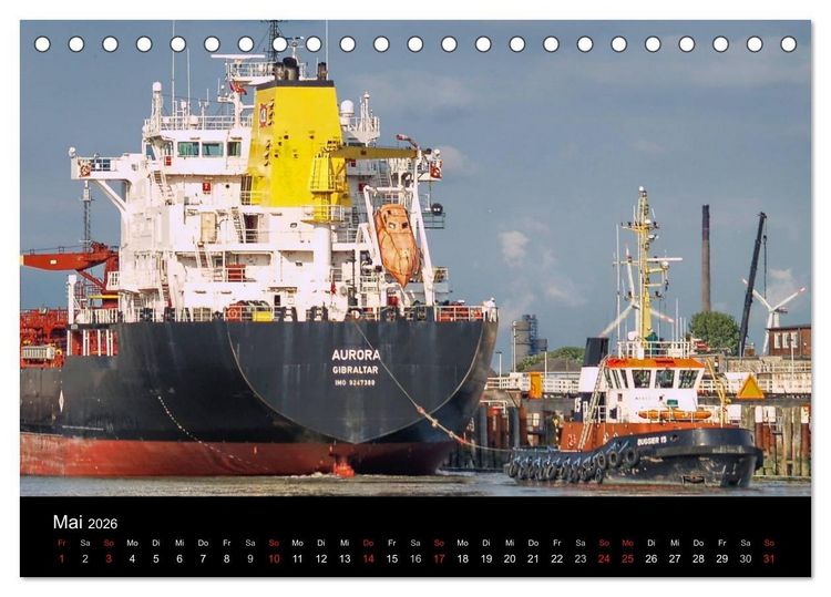 Produktbild: Hafenarbeiter (Tischkalender 2026 DIN A5 quer), CALVENDO Monatskalender