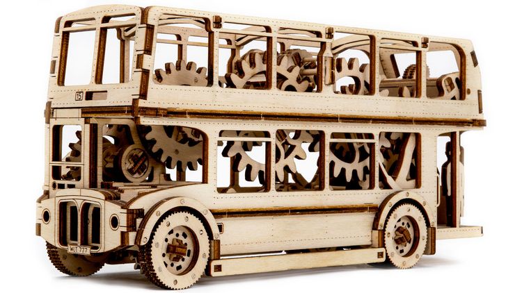 Produktbild: Tiny Adventures - London Bus, Funktionsmodell aus Holz zum Zusammenbauen