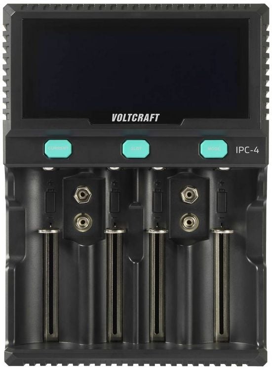 Produktbild: VOLTCRAFT IPC-4 Rundzellen-Ladeger&auml;t LiIon, LiFePO, NiMH, NiCd, LiFePO4 A, Mignon (AA), Micro (AAA), Mini (AAAA), Baby (C), Sub-C