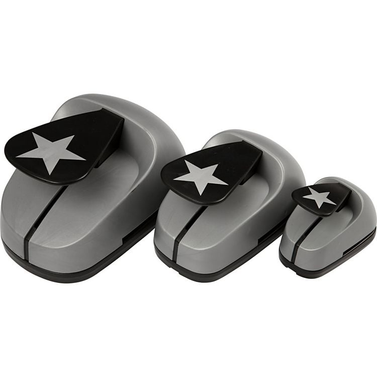 Produktbild: Creativ Company Stanzer-Set, Stern, Gr&ouml;&szlig;e 25+49+75 mm, 3 Stk