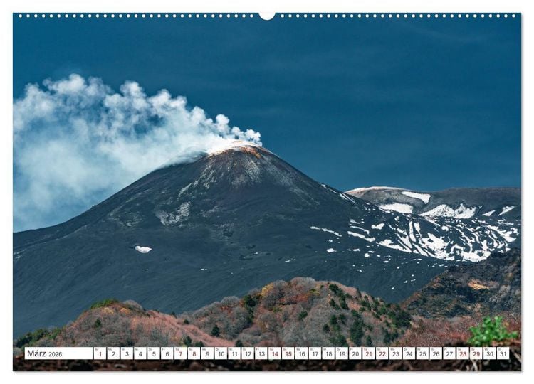 Produktbild: &Auml;tna - Europas h&ouml;chster Vulkan (hochwertiger Premium Wandkalender 2026 DIN A2 quer), Kunstdruck in Hochglanz