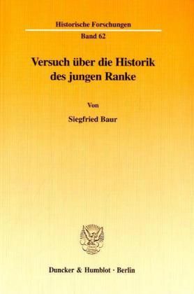 Produktbild: Versuch &uuml;ber die Historik des jungen Ranke.