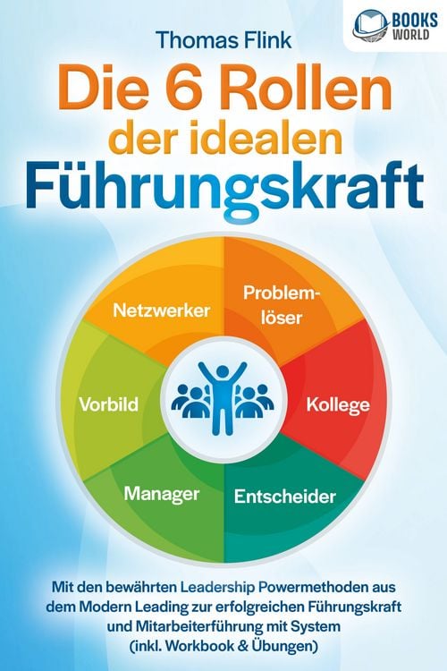 Produktbild: Die 6 Rollen der idealen F&uuml;hrungskraft: Mit den bew&auml;hrten Leadership Powermethoden aus dem Modern Leading zur erfolgreichen F&uuml;hrungskraft und Mitarbeiterf&uuml;hrung mit System (inkl. Workbook & &Uuml;bungen)