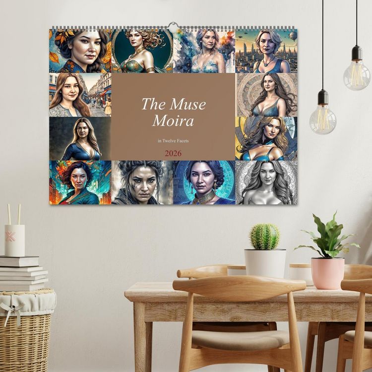 Produktbild: The Muse Moira in Twelve Facets (Wall Calendar 2026 DIN A2 landscape), CALVENDO 12 Month Wall Calendar