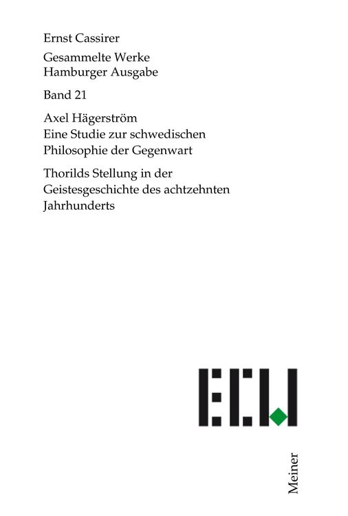 Produktbild: Axel H&auml;gerstr&ouml;m. Eine Studie zur schwedischen Philosophie der Gegenwart