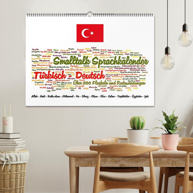 Produktbild: Smalltalk Sprachkalender T&uuml;rkisch-Deutsch (Wandkalender 2026 DIN A2 quer), CALVENDO Monatskalender