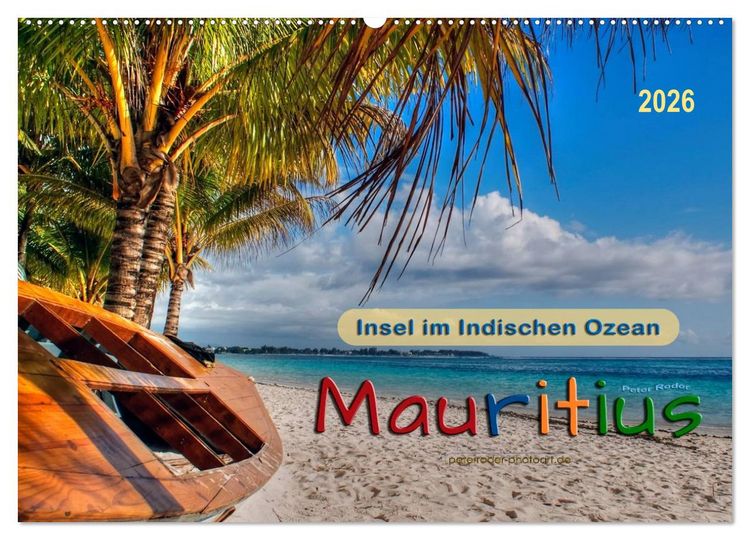Produktbild: Mauritius - Insel im Indischen Ozean (Wandkalender 2026 DIN A2 quer), CALVENDO Monatskalender