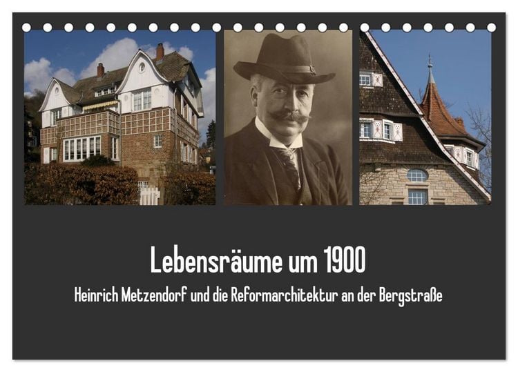 Produktbild: Lebensr&auml;ume um 1900 (Tischkalender 2026 DIN A5 quer), CALVENDO Monatskalender
