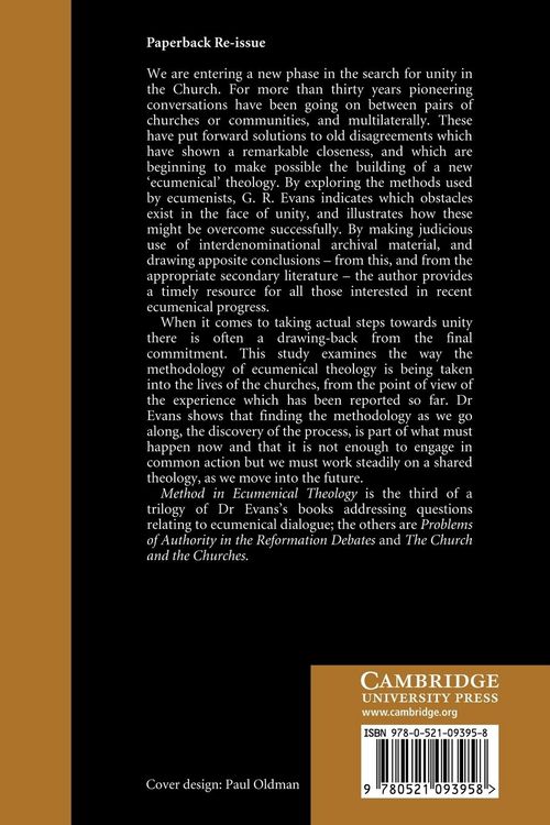 Produktbild: Method in Ecumenical Theology