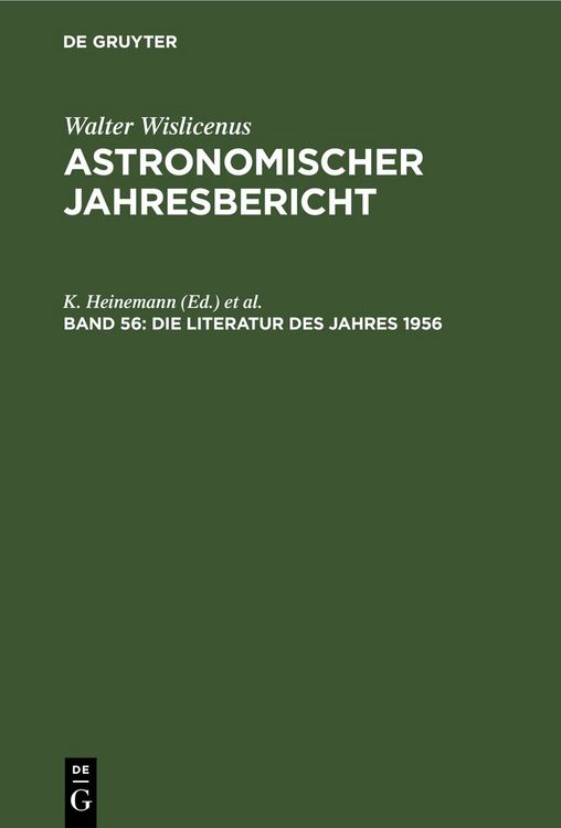 Produktbild: Die Literatur des Jahres 1956