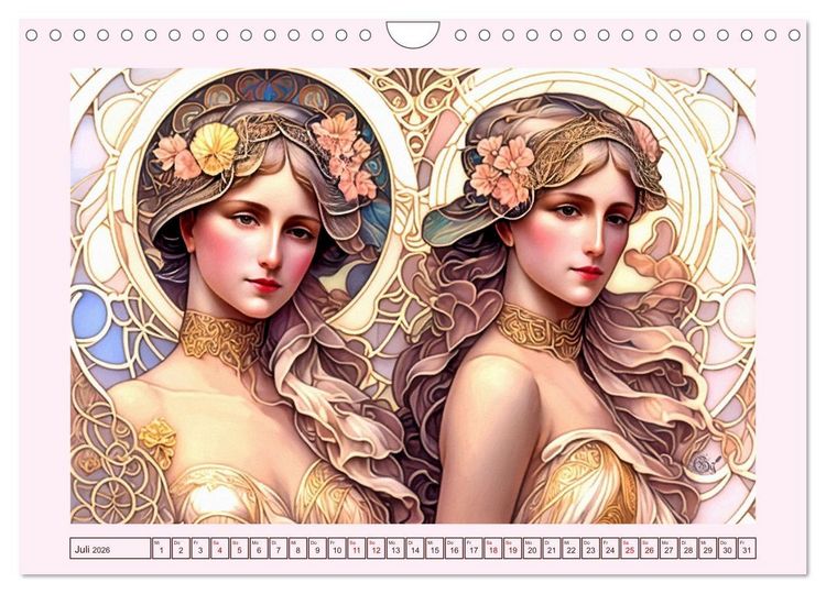 Produktbild: Art Deco Freundinnen (Wandkalender 2026 DIN A4 quer), CALVENDO Monatskalender