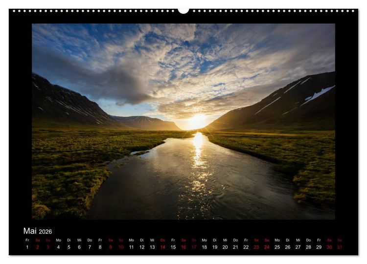 Produktbild: Island - Eine Reise in Bildern (hochwertiger Premium Wandkalender 2026 DIN A2 quer), Kunstdruck in Hochglanz