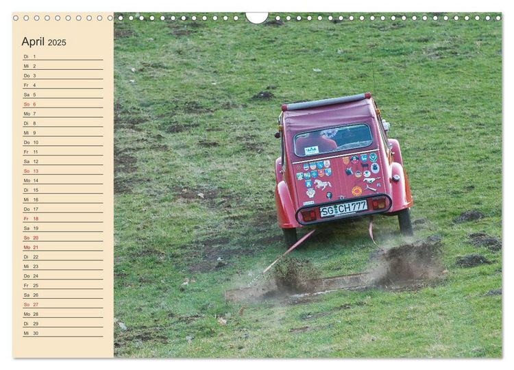 Produktbild: Citro&euml;n 2CV - Ente rot (Wandkalender 2025 DIN A3 quer), CALVENDO Monatskalender