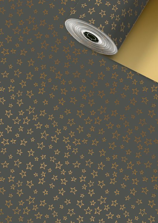 Produktbild: Geschenkpapier Limar grau dunkel (Rolle 70 cm)