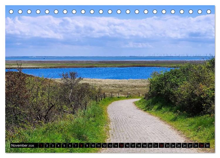 Produktbild: Langeoog - Sch&ouml;nste Insel Ostfrieslands (Tischkalender 2026 DIN A5 quer), CALVENDO Monatskalender