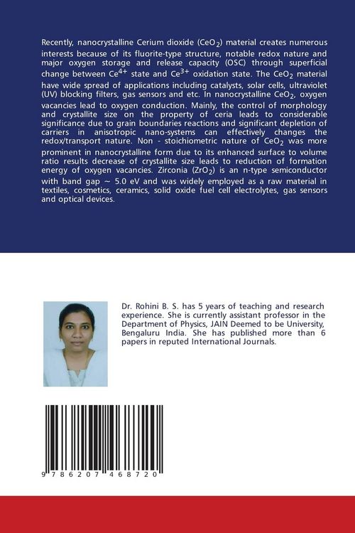 Produktbild: Green synthesis of CeO2:Cr3+ and ZrO2:Fe3+ Structural and PL studies