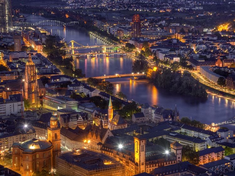 Produktbild: CALVENDO Puzzle Frankfurt/Main - Flu&szlig; Main 1000 Teile Lege-Gr&ouml;&szlig;e 64 x 48 cm Foto-Puzzle Bild von TJPhotography (Thorsten Jung)