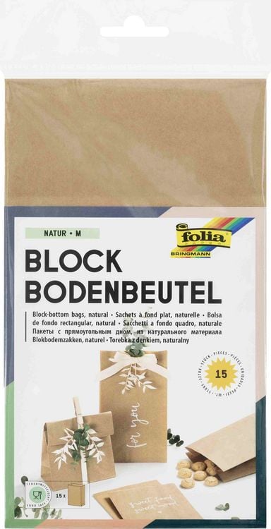 Produktbild: Folia Blockbodenbeu M NATUR, lebensmittelecht, 120x60x210mm, 15 St&uuml;ck