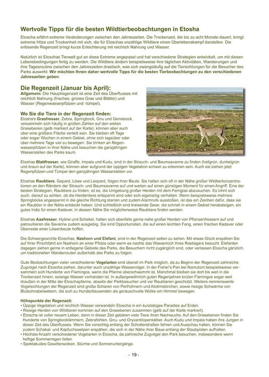 Produktbild: ETOSHA KARTE mit Fotogalerie