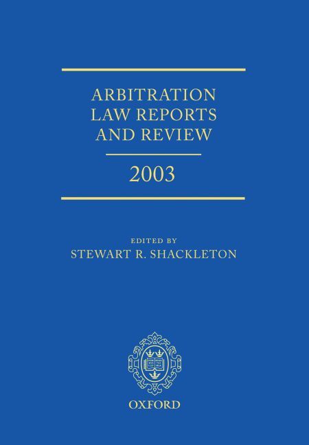 Produktbild: Arbitration Law Reports and Review 2003