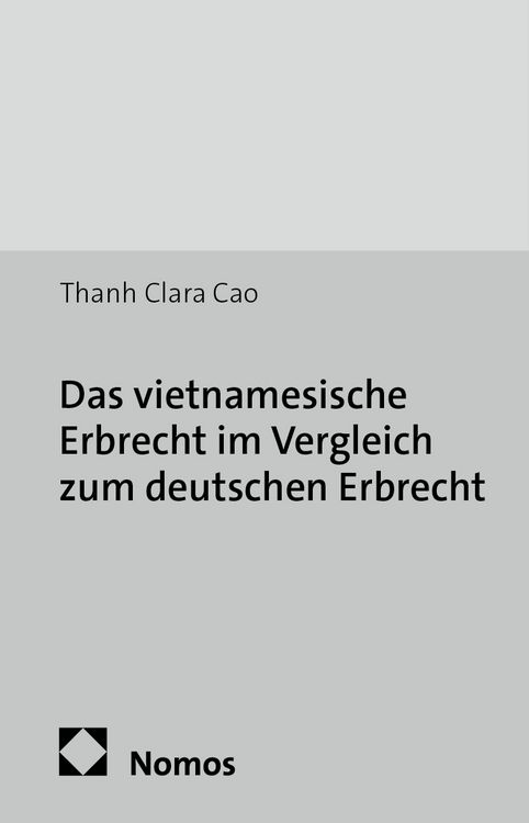 Produktbild: Das vietnamesische Erbrecht im Vergleich zum deutschen Erbrecht