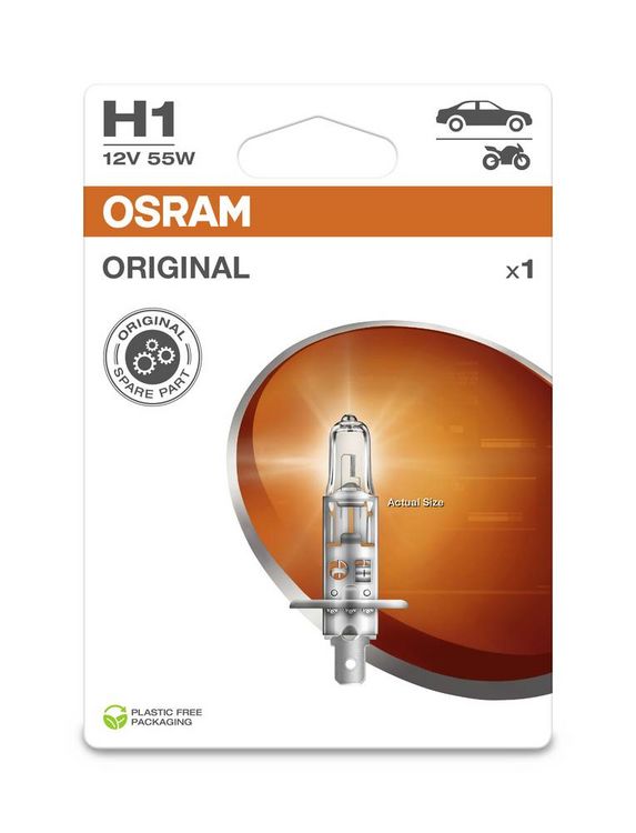 Produktbild: Osram Automotive 4062172395380 Halogen Leuchtmittel Standard H1 55W 12V