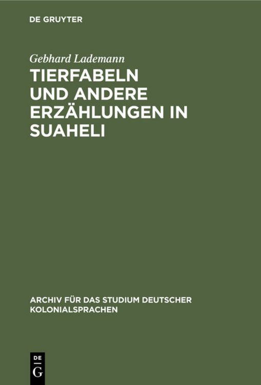 Produktbild: Tierfabeln und andere Erz&auml;hlungen in Suaheli