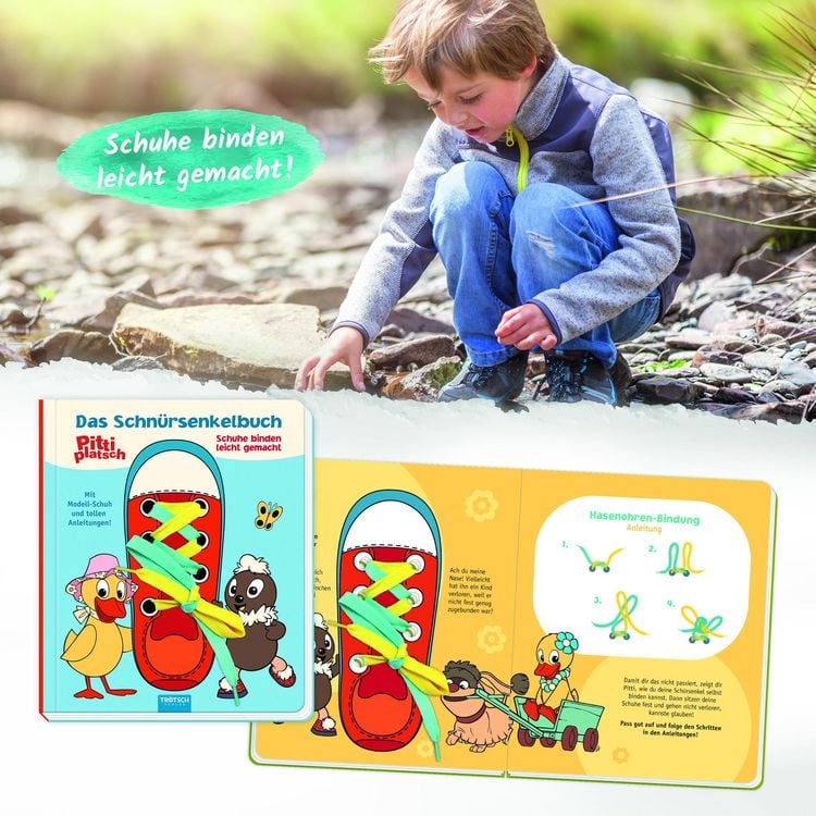 Produktbild: Tr&ouml;tsch Unser Sandm&auml;nnchen Das Schn&uuml;rsenkelbuch Pittiplatsch Schuhe binden leicht gemacht